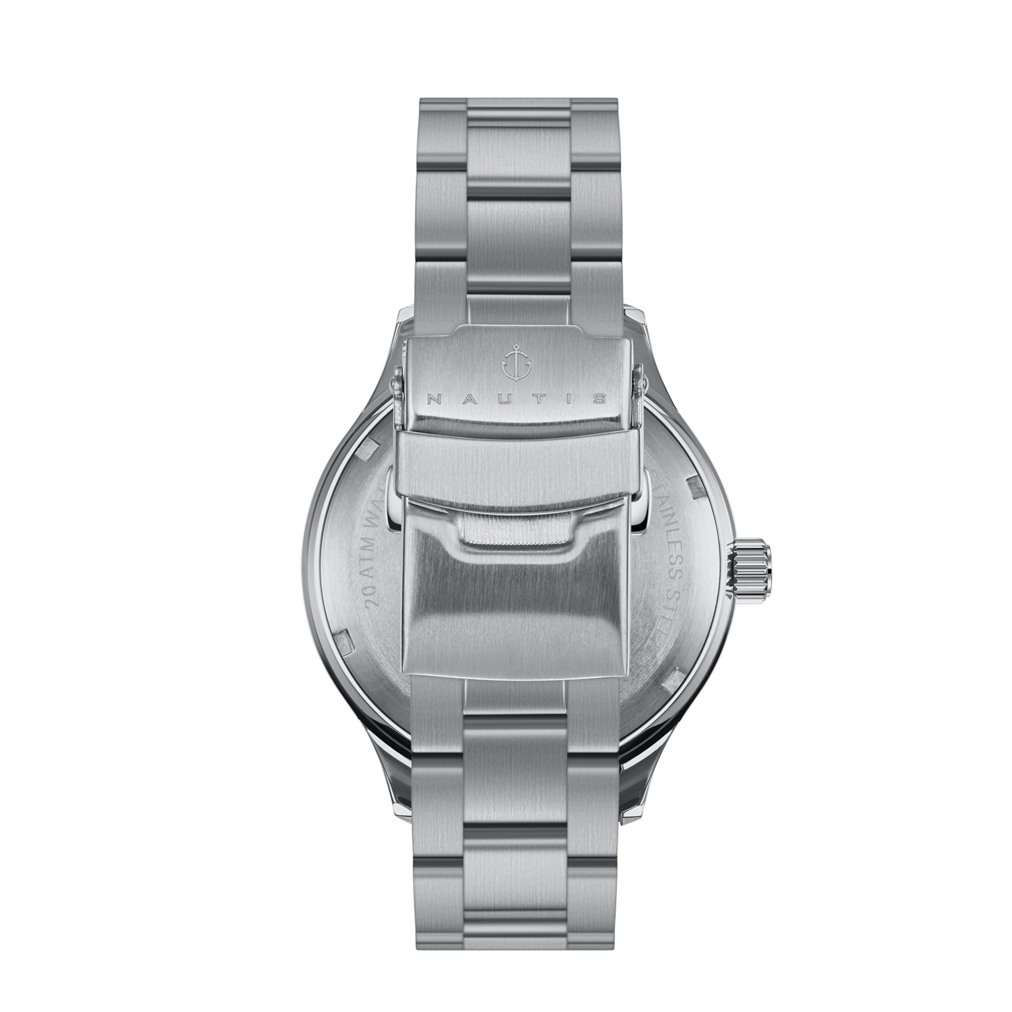 Nautis Deacon Bracelet Watch - Silver/Navy - NAUN101-3