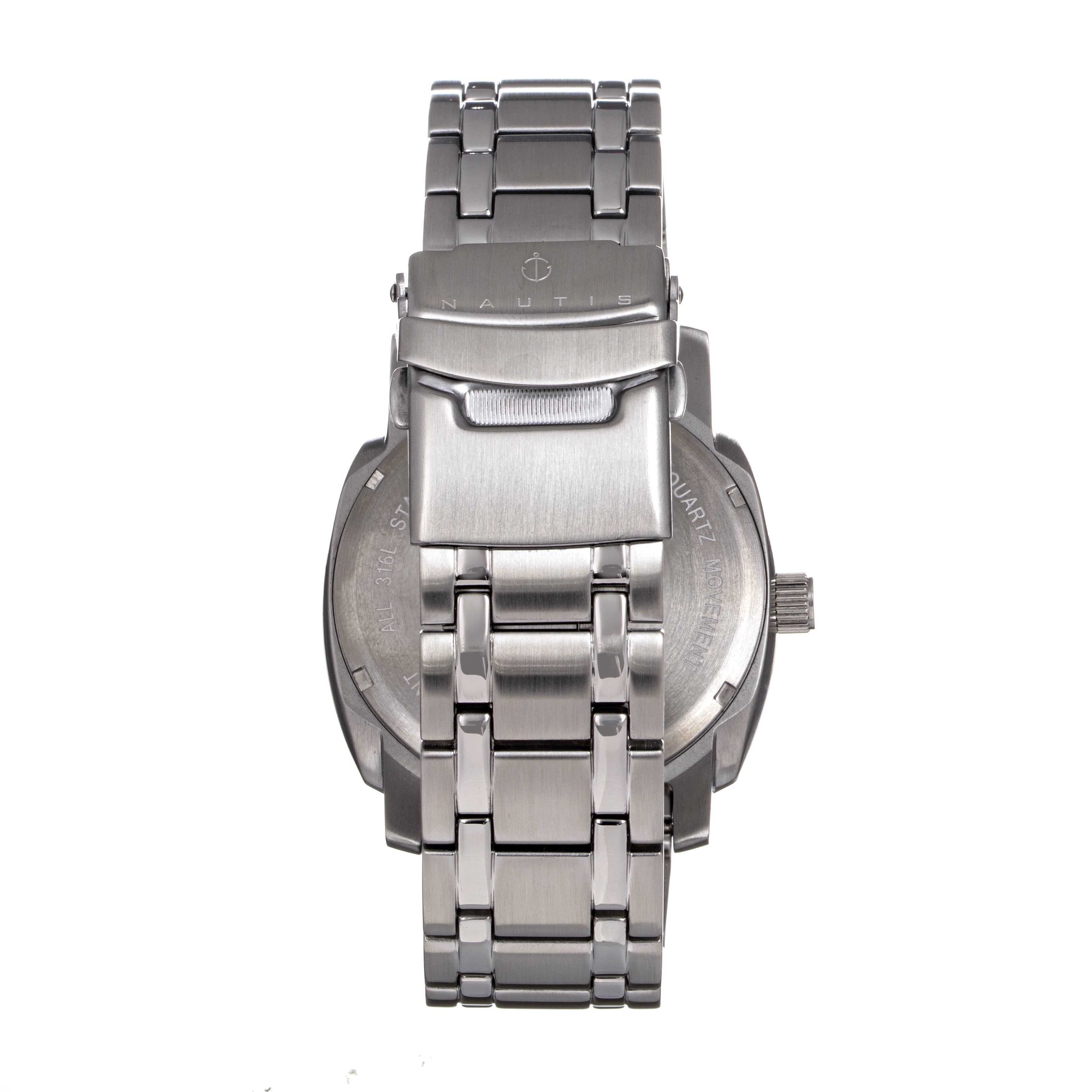 Nautis Men's Bracelet Diver Watch w/Day/Date  - Grey  - GL2087-G