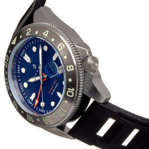 Nautis Global Dive Rubber-Strap Watch w/Date - Navy - 18093R-F