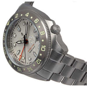 Nautis Global Dive Bracelet Watch w/Date - White - 18093G-E
