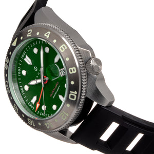 Nautis Global Dive Rubber-Strap Watch w/Date - Forest Green - 18093R-D