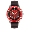Nautis Caspian Chronograph Strap Watch w/Date - Black/Red