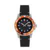 Nautis Dive Pro 200 Leather-Band Watch w/Date - Orange/Black