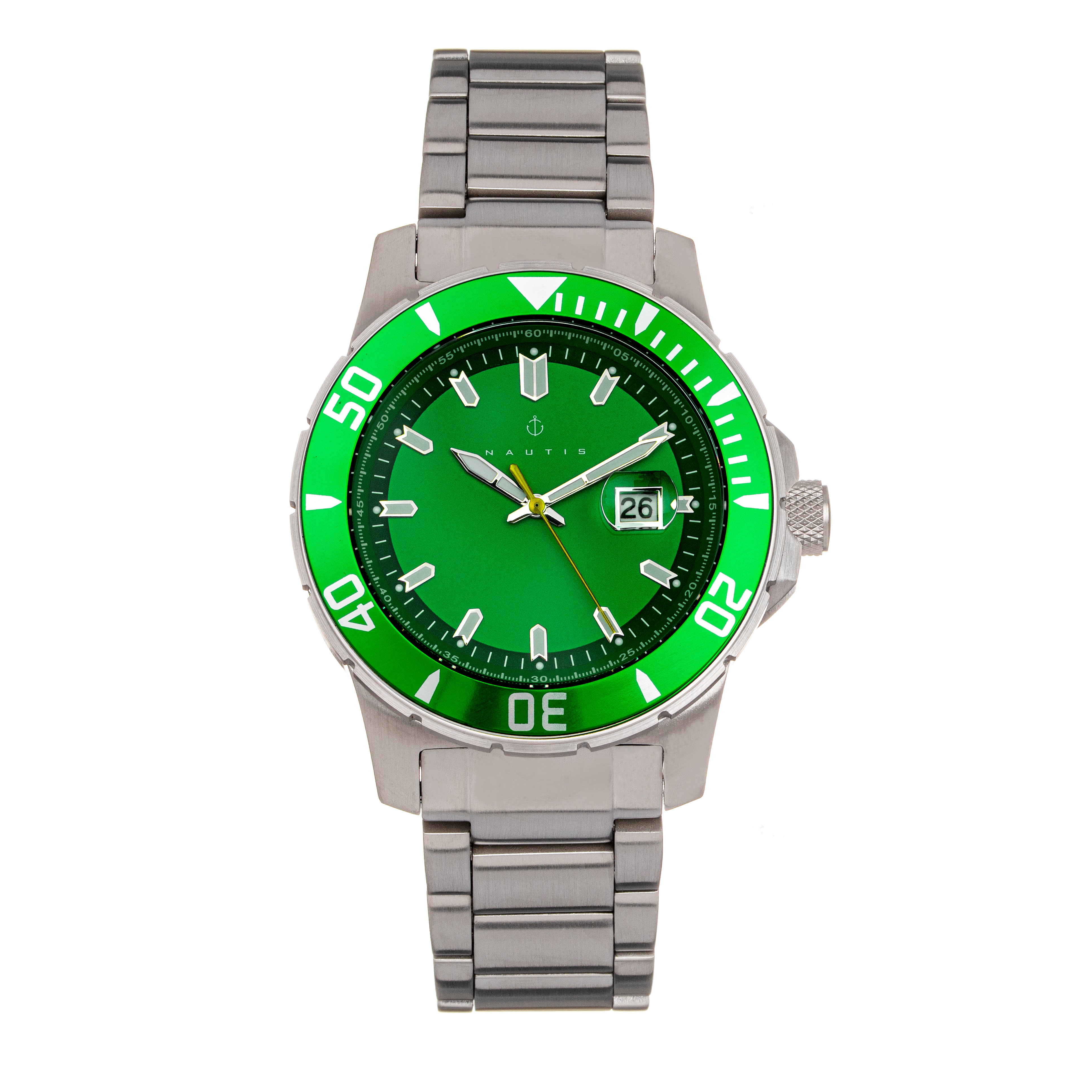 Nautis Admiralty Pro 200 Bracelet Watch w/Date - Green  - GL2008-F