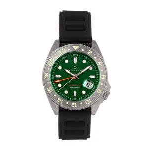 Nautis Global Dive Rubber-Strap Watch w/Date - Forest Green - 18093R-D