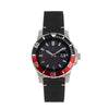 Nautis Dive Pro 200 Leather-Band Watch w/Date - Black & Red