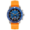Nautis Caspian Chronograph Strap Watch w/Date - Orange/Blue