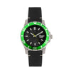 Nautis Dive Pro 200 Leather-Band Watch w/Date - Green/Black