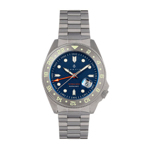 Nautis Global Dive Bracelet Watch w/Date - Navy - 18093G-F
