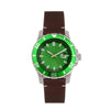 Nautis Dive Pro 200 Leather-Band Watch w/Date - Green